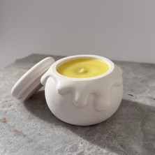 Bal Kavanozu Mum  Lüks Soya Mumu - Luxdecire Vanilya Kokulu Dekoratif Mum