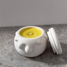 Bal Kavanozu Mum  Lüks Soya Mumu - Luxdecire Vanilya Kokulu Dekoratif Mum
