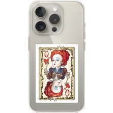 Dali Design iPhone 14 Pro Max Uyumlu Şeffaf Kılıf Kartlar Queen 3 Tasarımlı