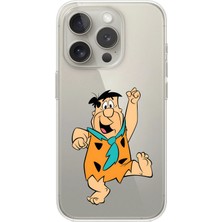 Dali Design iPhone 15 Pro Max Uyumlu Şeffaf Kılıf Cartoon Çakmaktaş 3 Tasarımlı