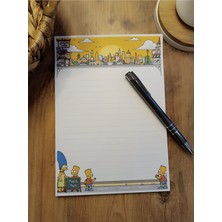 Özel Tasarım Çizgi Film Karakterleri Temalı Notepad