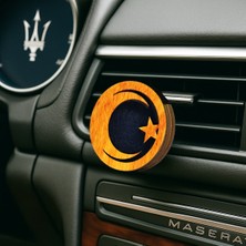 Jacos Frager Oto Koku Ahşap  Difüzör Araba Kokusu Ay Yıldız