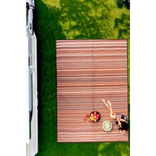 Melaris Plaj Karavan Halısı Hasır Kilim Katlanabilir Halı Balkon Teras Bahçe Kamp Halısı