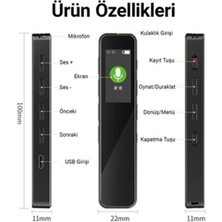LED Ekranlı 32 GB Mp3 Çalar Kesintisiz Ses Kayıt Kb 90