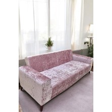 Kadife 3 Kişilik Koltuk Örtüsü Leke Tutmaz Esnek Solma Yapmaz Parlak Kadife Koltuk Kılıfı