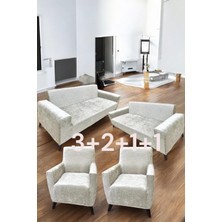 Kadife 3+2+1+1 Likralı Esnek Yıkanabilir Koltuk Örtüsü, Parlak Kadife 3+2+1+1 Koltuk Kılıfı