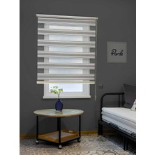 Parde Kuzey Serisi Ithal Kumaş Çizgili Gri Zebra Stor Perde