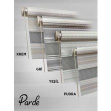 Parde Kuzey Serisi Ithal Kumaş Çizgili Gri Zebra Stor Perde