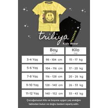 Triliya  Pamuklu  Çocuk Kapri Takımı (Cepli & Kordonlu, 3-12 Yaş)
