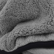 Rabbıt Mikrofiber Kalın Süper Emici Esnek Araç Yıkama Kurulama ve Cila Bezi 50X70 cm – Gri