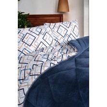 Comfort Set Wellsoft Yorganlı 3 Parça Çift Kişilik Pheon Lacivert