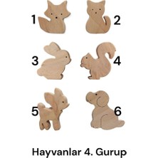 Miessa 6 Adet! Çocuk Odası Ahşap Çekmece/dolap Kulpu, Figürlü Ahşap Kulp