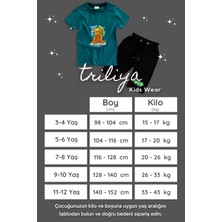 Triliya  Pamuklu  Çocuk Kapri Takımı (Cepli & Kordonlu, 3-12 Yaş)