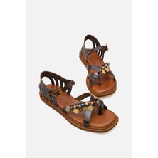 Corridor Italy - Günlük Kadın  Deri Sandalet