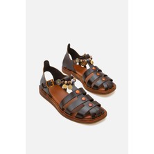 Corridor Italy - Günlük Kadın  Deri Sandalet