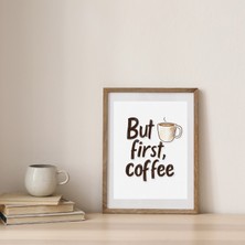 Coffee & Calm – 3’lü Minimal Kahve Temalı Poster Seti, Retro Sanat Baskısı, Duvar Dekoru,tablo