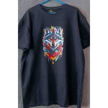 Dükkan 07 Kurt Resimli Özel Tasarım T-Shirt Likralı