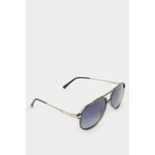 DeFacto Erkek Oval Büyük Siyah Metal Çerçeve Siyah Cam Polarize Güneş Gözlüğü F0584AXNS