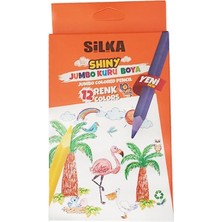 Silka Shiny Jumbo Kuru Boya Kalemi 12'li Üçgen 