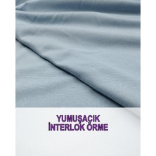 Interlok Örme Açık Mavi Renkte (En 160 cm x Boy 300 Cm)