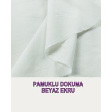 Pamuklu Dokuma Kırık Beyaz Renkte (En 150 cm x Boy 175 Cm)