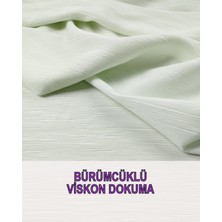 Bürümcüklü Viskonlu Dokuma Mint Yeşili Renkteen: 150 cm