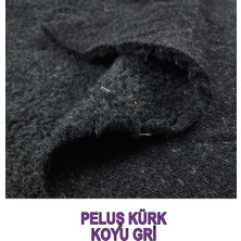 Peluş Koyu Gri Renkte (En 145 cm x Boy 195 Cm)
