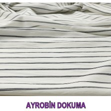 Aerobin Dokuma Siyah Ekru Enine Çizgili (En 160 cm x Boy 225 Cm)