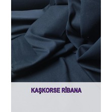 Lacivert Renkte Kaşkorse Ribana En: 120