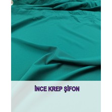 Krep Şifon Koyu Yeşil Renkte En: 140
