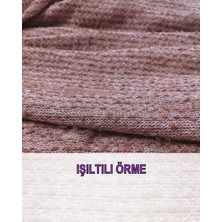 Işıltılı Örme Pembe Renkte En: 150 cm