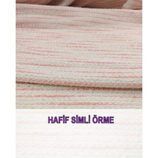 Simli Örme Krem Pembe Renklerde En: 130 cm