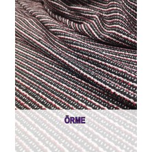 Dökümlü Örme Siyah Kırmızı Beyaz Renklerde En: 160