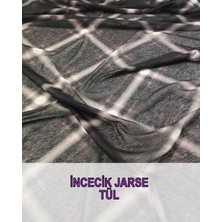 Antrasit Bordo Renkli Jarse Tül File (En 140 cm x Boy 185 Cm)