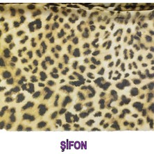 Şifon Leopar Desenen: 140 cm