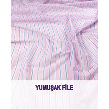 Mavi Pembe Renkli File (En 140 cm x Boy 360 Cm)
