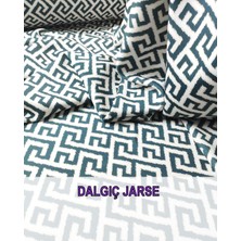 Ekru Üzeri Yeşil Dalgıç Jarse En: 150