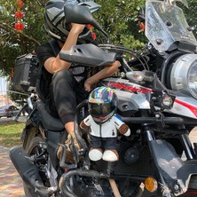 Motosiklet Motosiklet Kuyruk Kutusu Bebek Bebek Ayı Kask Modeli Oyuncak (Yurt Dışından)