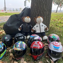 Motosiklet Motosiklet Kuyruk Kutusu Bebek Bebek Ayı Kask Modeli Oyuncak (Yurt Dışından)