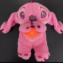 Lilo & Stitch Nefesli Peluş Bebek Çocuk Peluche Yatıştırır Oyuncak Anime Bebek Müzik Hafif Uyku Oyuncakları Pembe Stitch Hediye (Yurt Dışından)