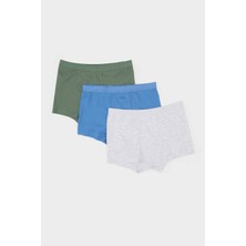 DeFacto Erkek Çocuk 3'lü Boxer Pamuklu Günlük Rahat Kesim Geniş Paça Seti