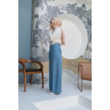 Neways 1165-DENIM Bol Paça Pantolon Mavi