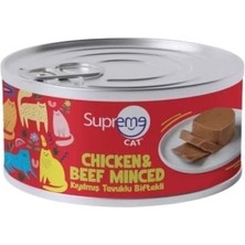 O Cat Supreme Cat Kıyılmış Tavuklu ve Biftekli Yetişkin Konserve Kedi Maması 85 gr