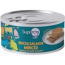 O Cat Supreme Cat Kıyılmış Ördekli ve Somonlu Yetişkin Konserve Kedi Maması 85 gr