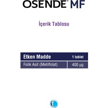 Osende Metilfolat 30 Tablet 8680133001031