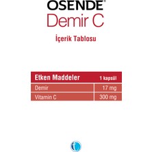 Demir C 60 Bitkisel Kapsül Demir Bisglisinat