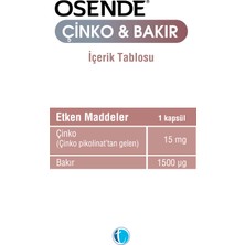 Çinko Bakır 60 Bitkisel Kapsül Çinko Pikolinat