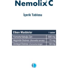 C 30 Tablet Yumurta Kabuğu Zarı Akgünlük Ekstresi Zerdeçal Ekstresi
