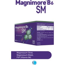 B6SM Magnezyum 30 Saşe Sitrat Malat Vitamin B6 P5P