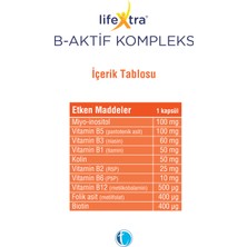 B-Aktif Kompleks 60 Bitkisel Kapsül Metilkobalamin Metilfolat P5P R5P İnositol Biotin